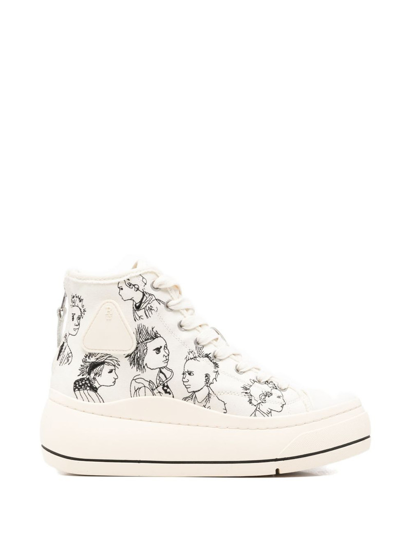 Kurt illustration hi-top sneakers 1
