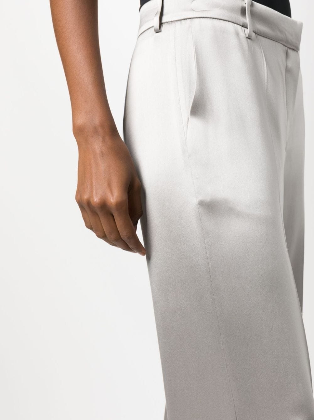 silk wide-leg trousers - 5