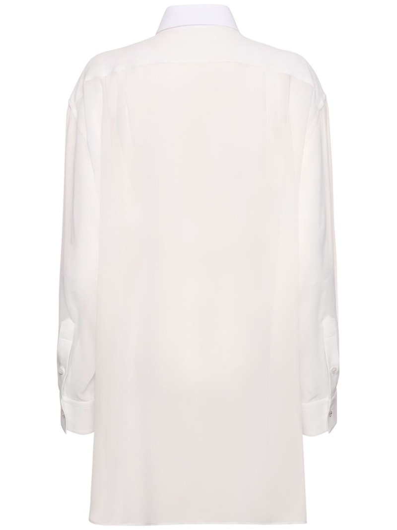 Silk chiffon tuxedo shirt - 6