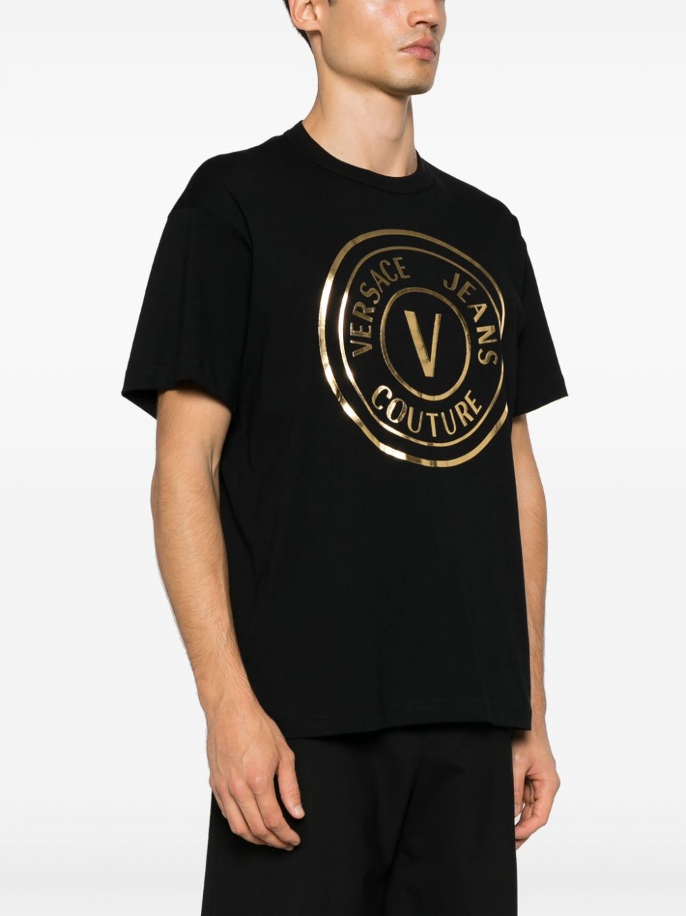 foiled logo-print cotton T-shirt - 3