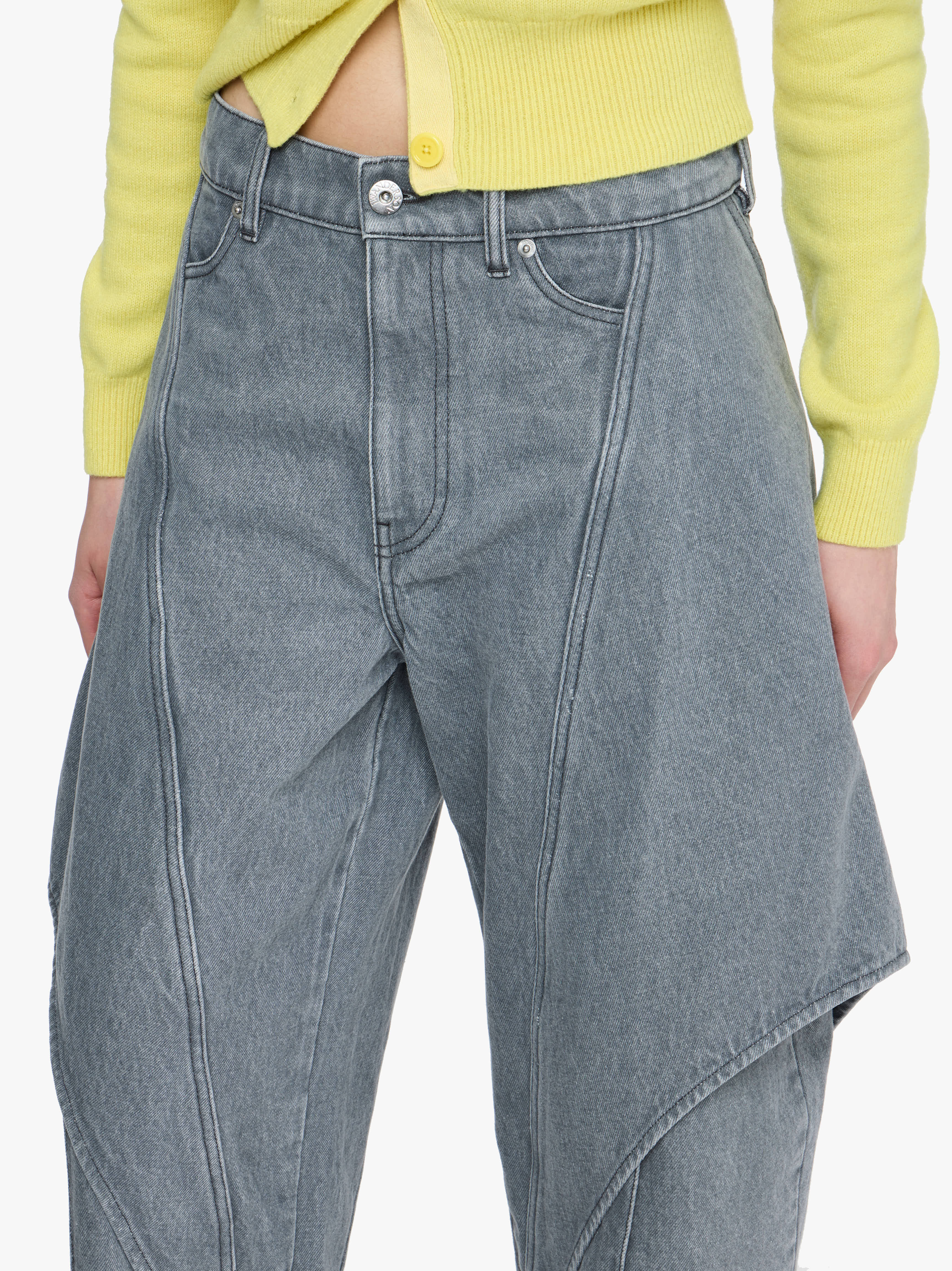 CROPPED SCULPTURAL JEANS - 4