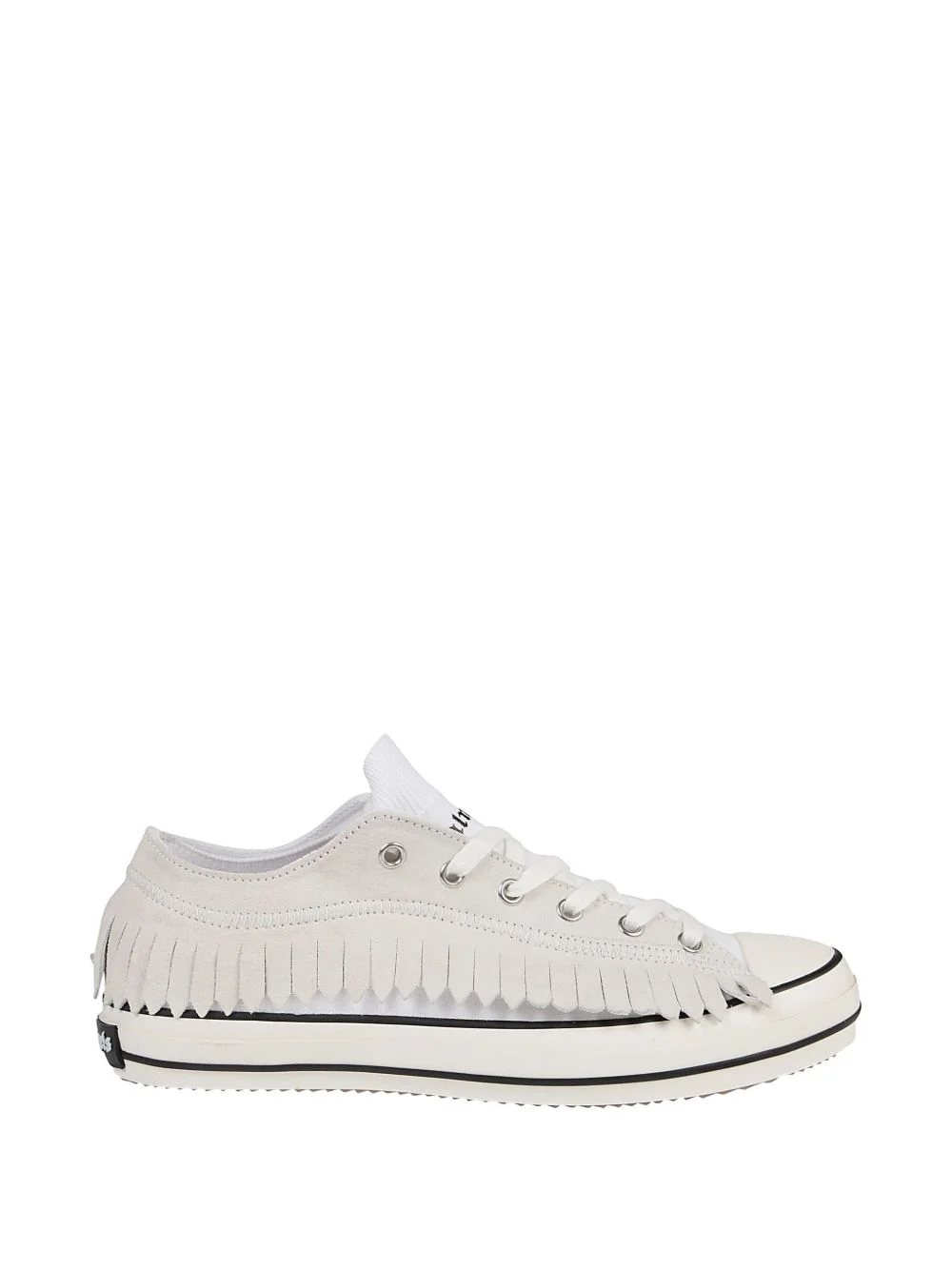 fringed low-top sneakers - 1