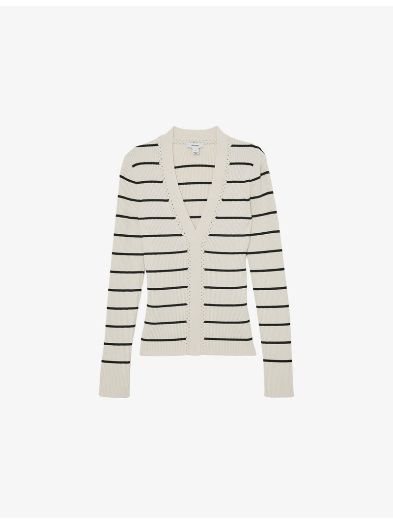 Lauralee Stripe Ribbed Knitted Top 1