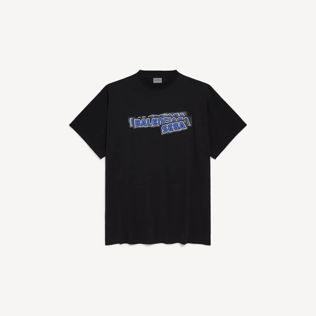 Men's Balenciaga | Sega Oversized T-shirt in Black - 1
