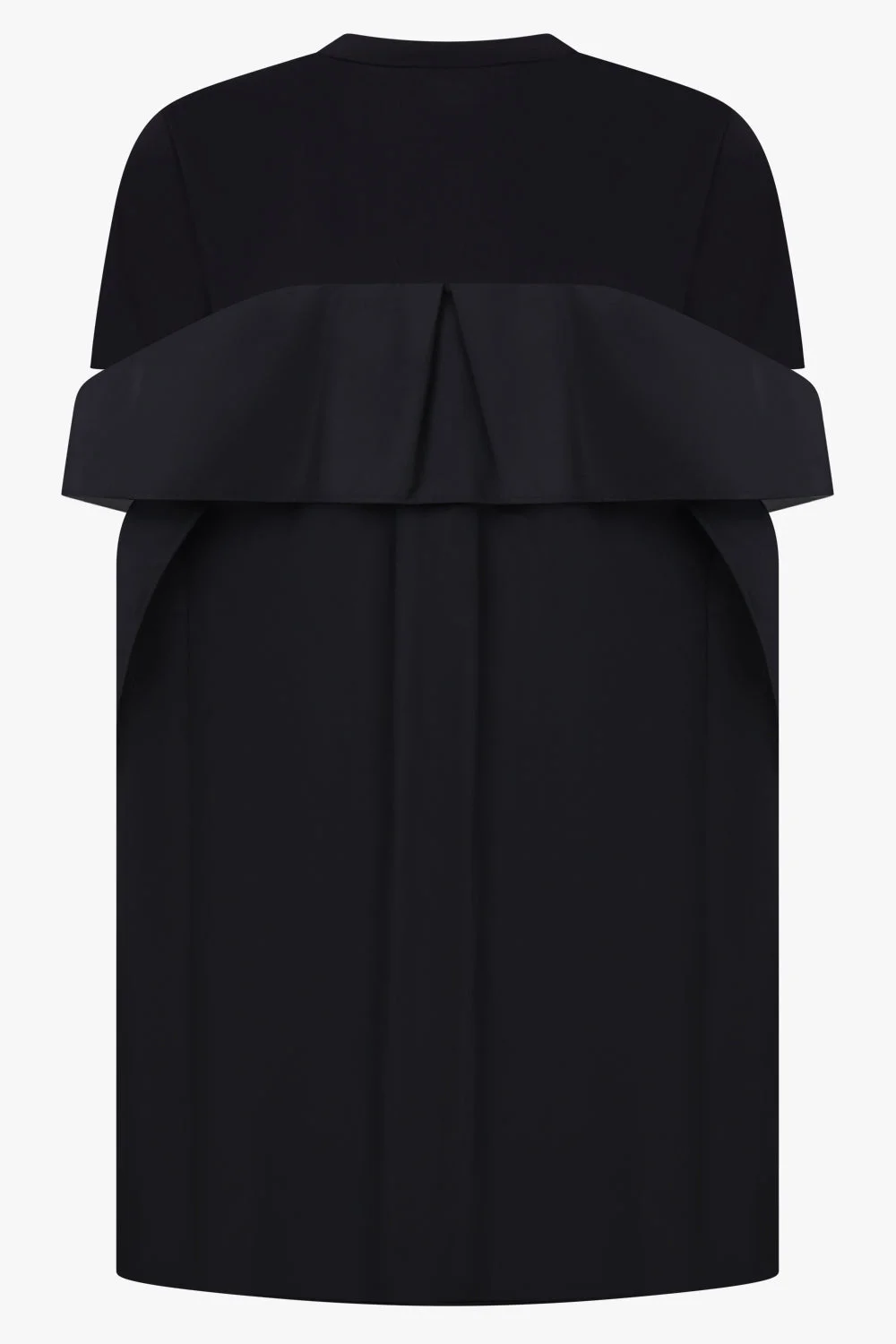 LONG T-SHIRT X SHIRT PANEL | BLACK - 1