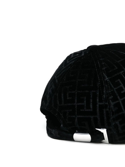 Balmain logo print baseball cap outlook