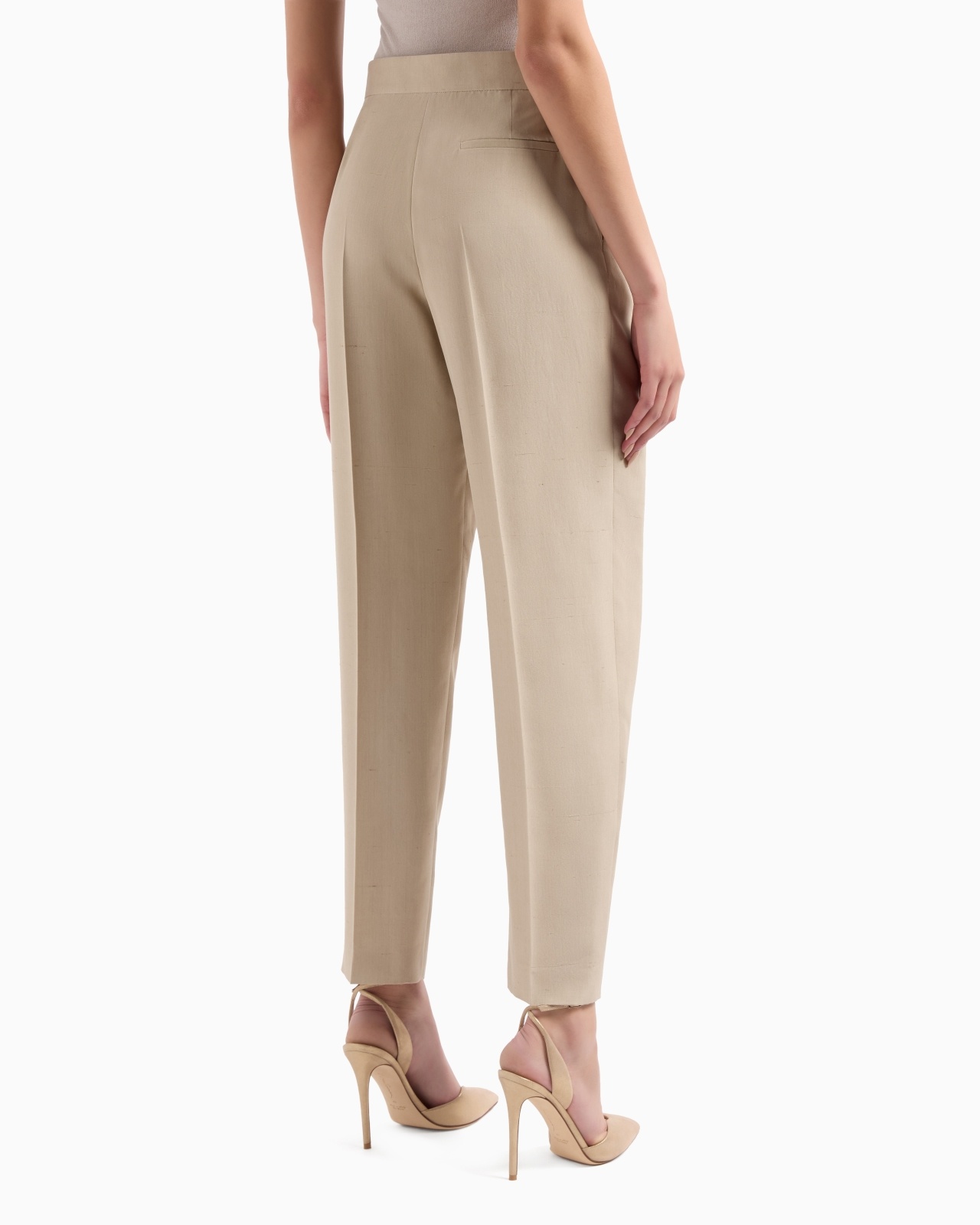 DOUBLE-PLEAT, SILK-SHANTUNG TROUSERS - 3
