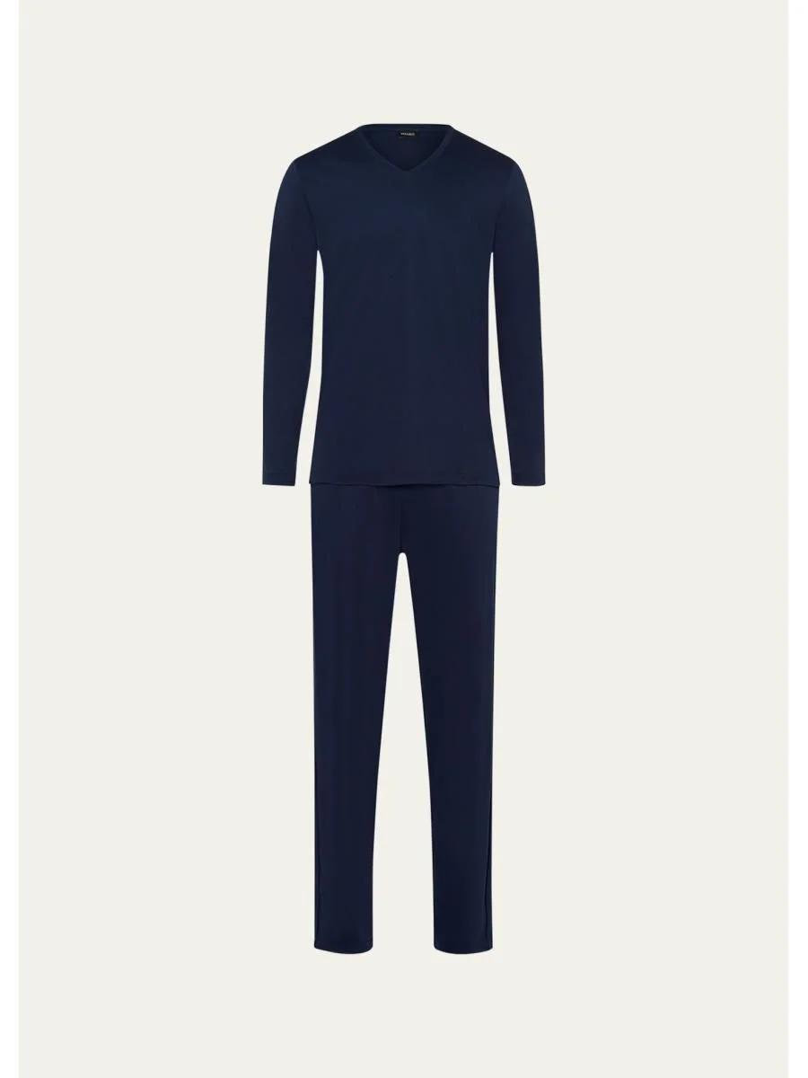 Men's Night Selection Long Cotton Pajama Set - 1