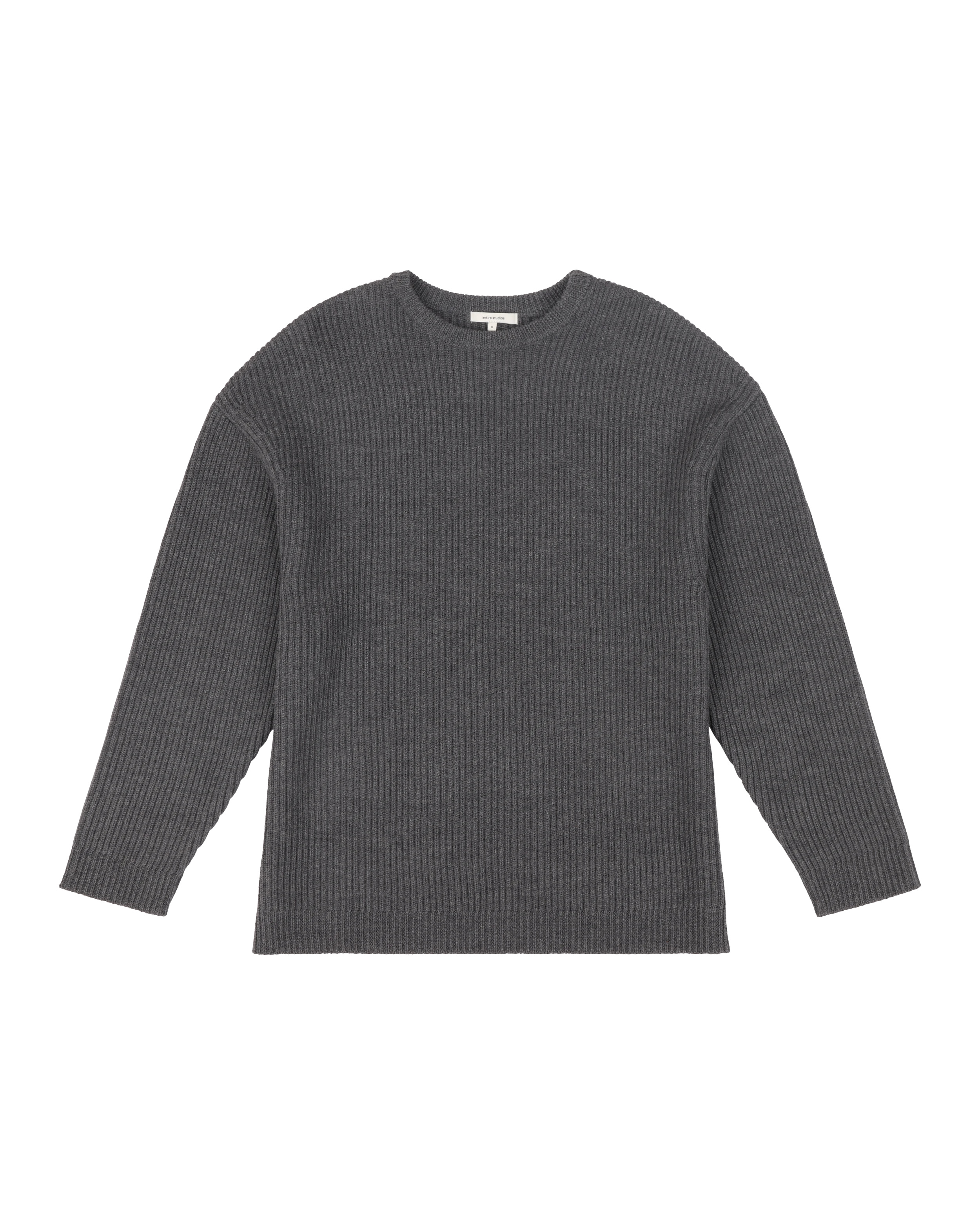 OVERSIZE KNIT CREWNECK CONCRETE - 4