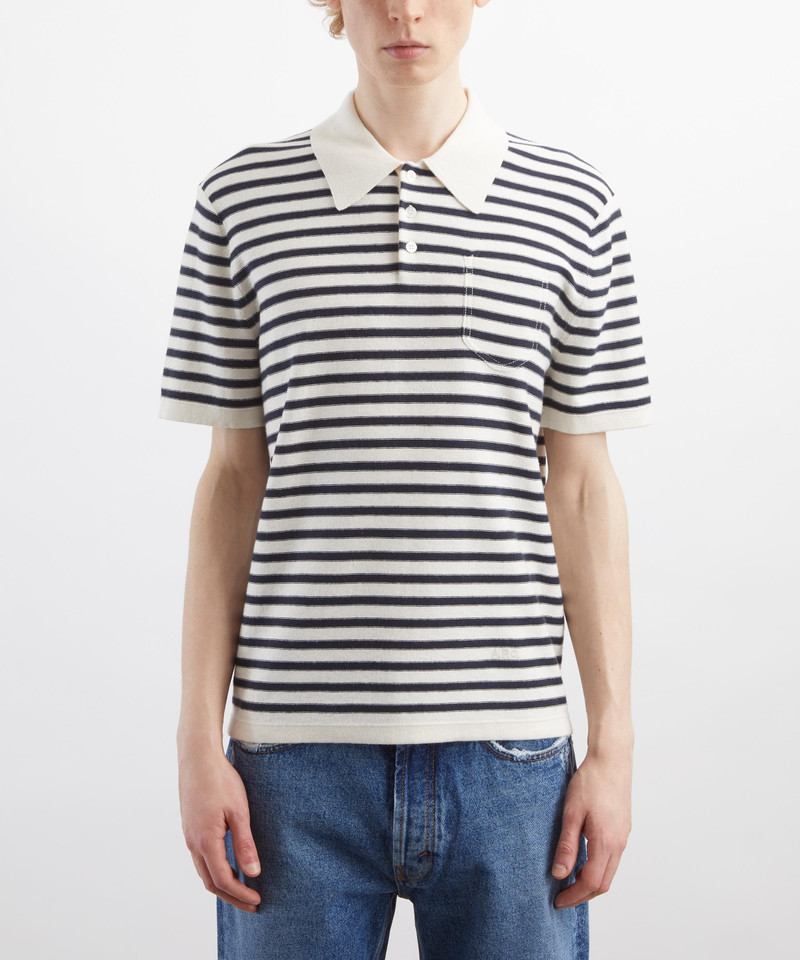 A.P.C. Eliot Striped Knitted Polo outlook