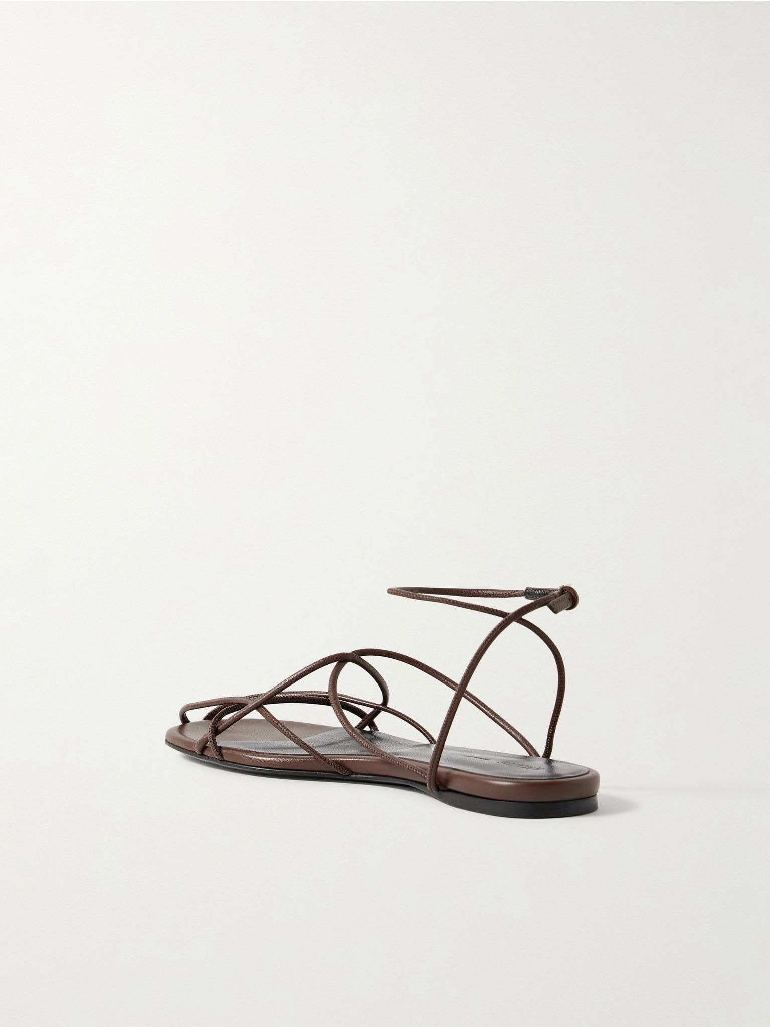 Loulou leather sandals Brown - 3