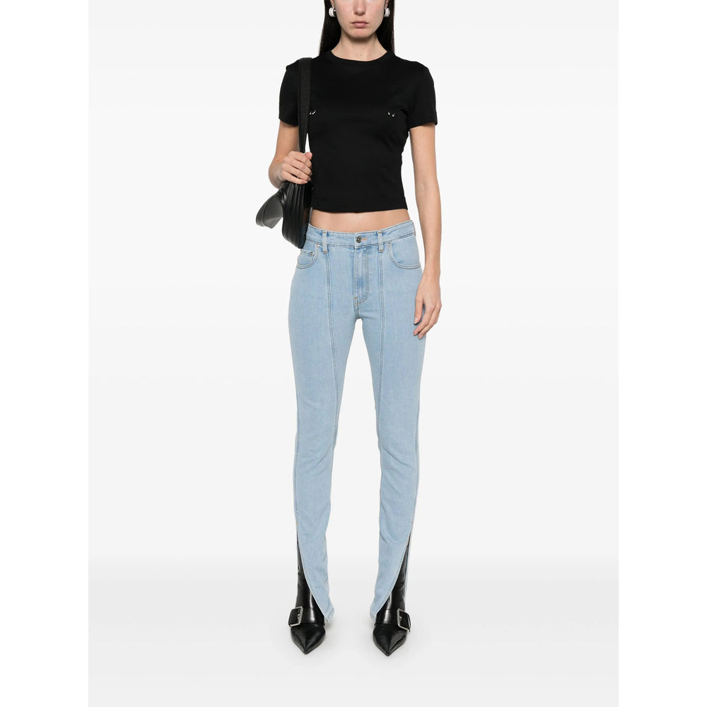 Mugler Black Tops - T-Shirts & Jerseys Women - 5