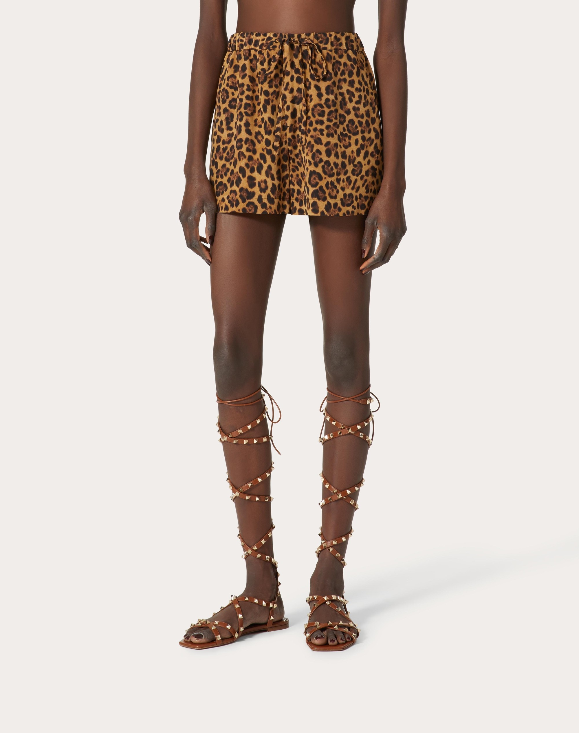 SHORTS IN ANIMALIER CREPE DE CHINE - 3