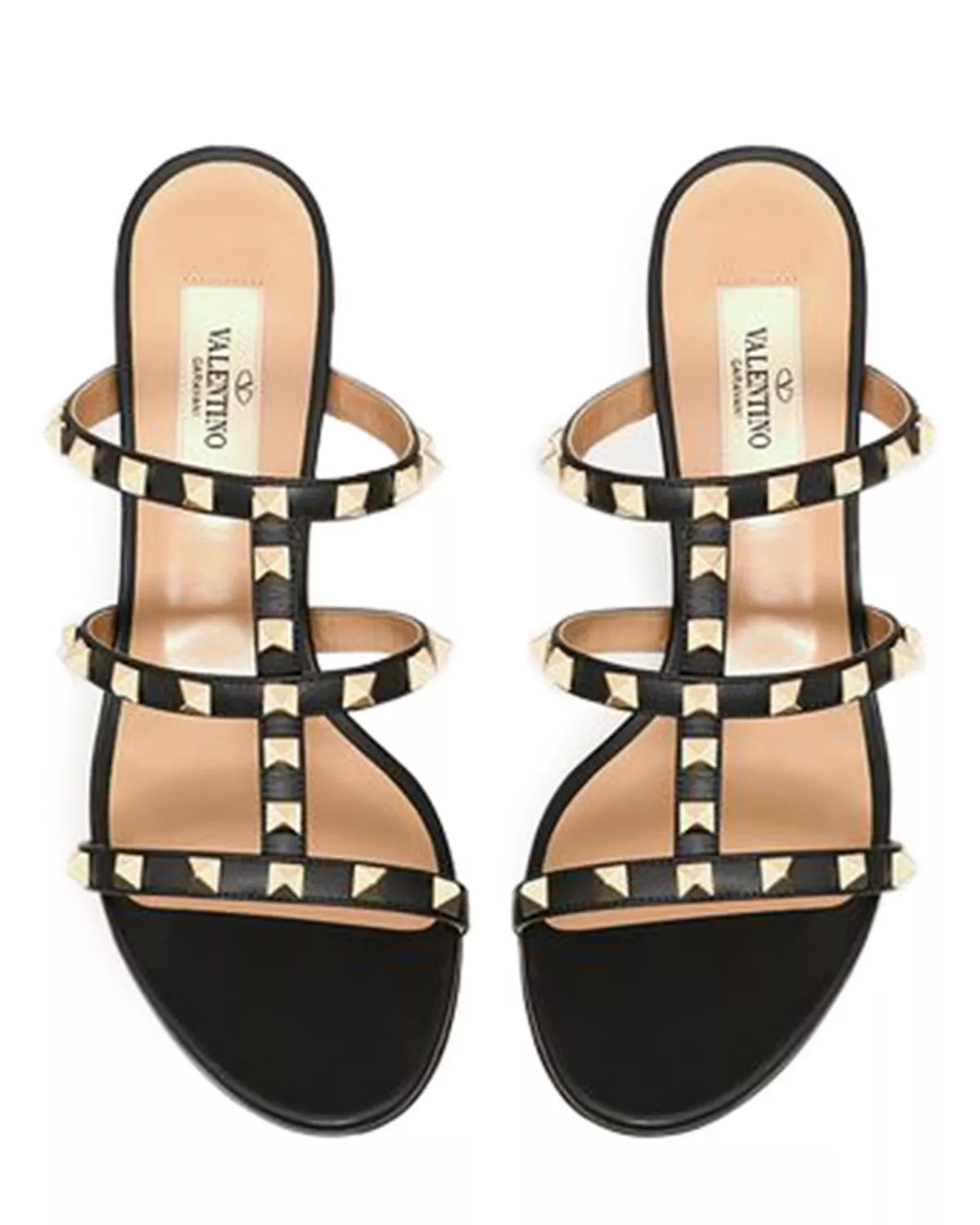 Women's Rockstud Block Heel Slide Sandals - 4