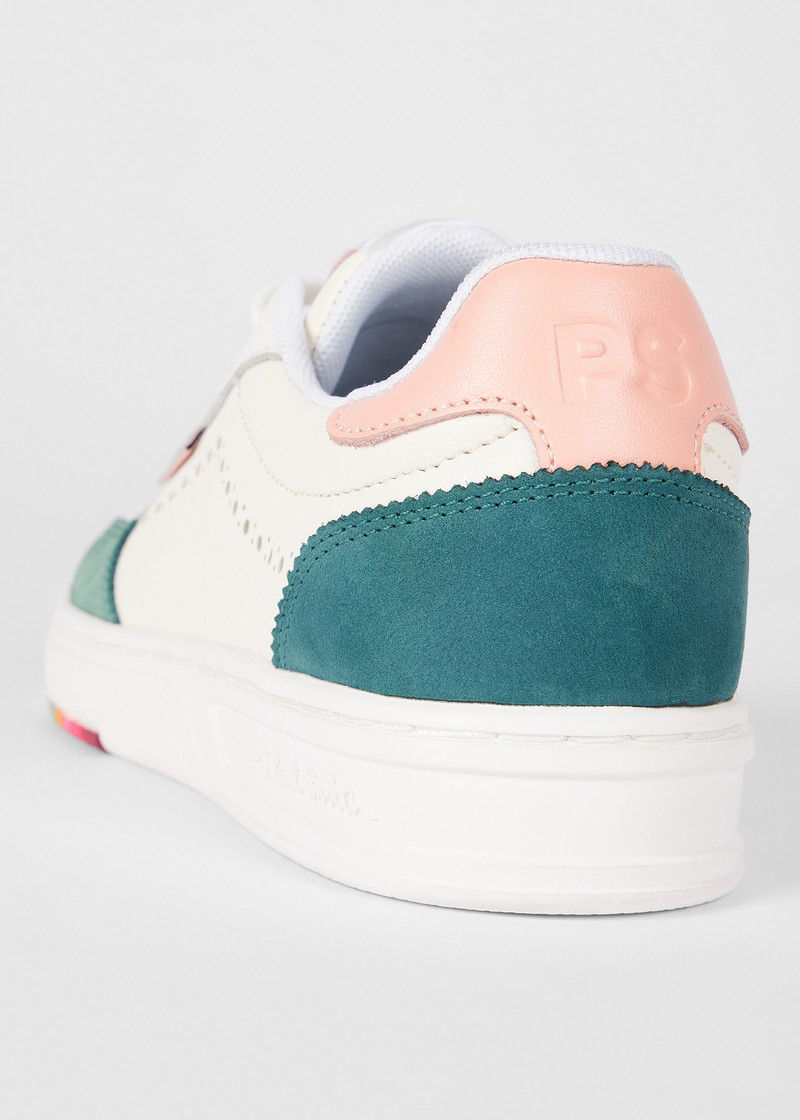 Women's White and Petrol 'Hillstar' Trainers 3