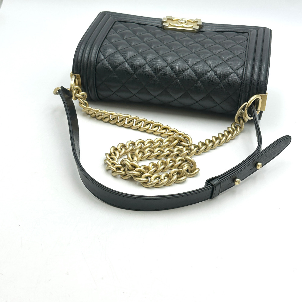 Chanel Black Caviar Boy Bag Medium (Built-in Chip) - 7