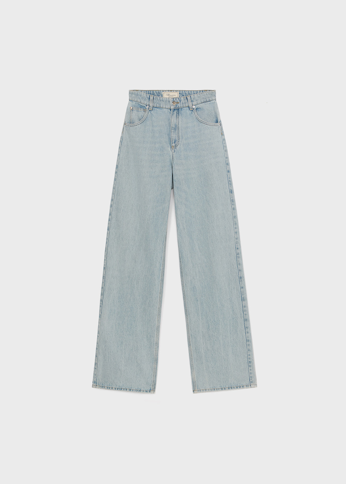 BOY FIT JEANS IN STONE-WASHED DENIM - 1