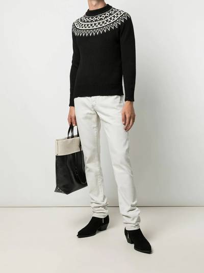 SAINT LAURENT slim fit contrast stitch jeans outlook