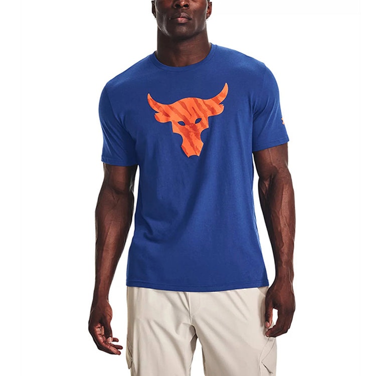Under Armour Project Rock Brahma Bull Short Sleeve T-shirt 'Blue Orange' 1361733-471 - 4