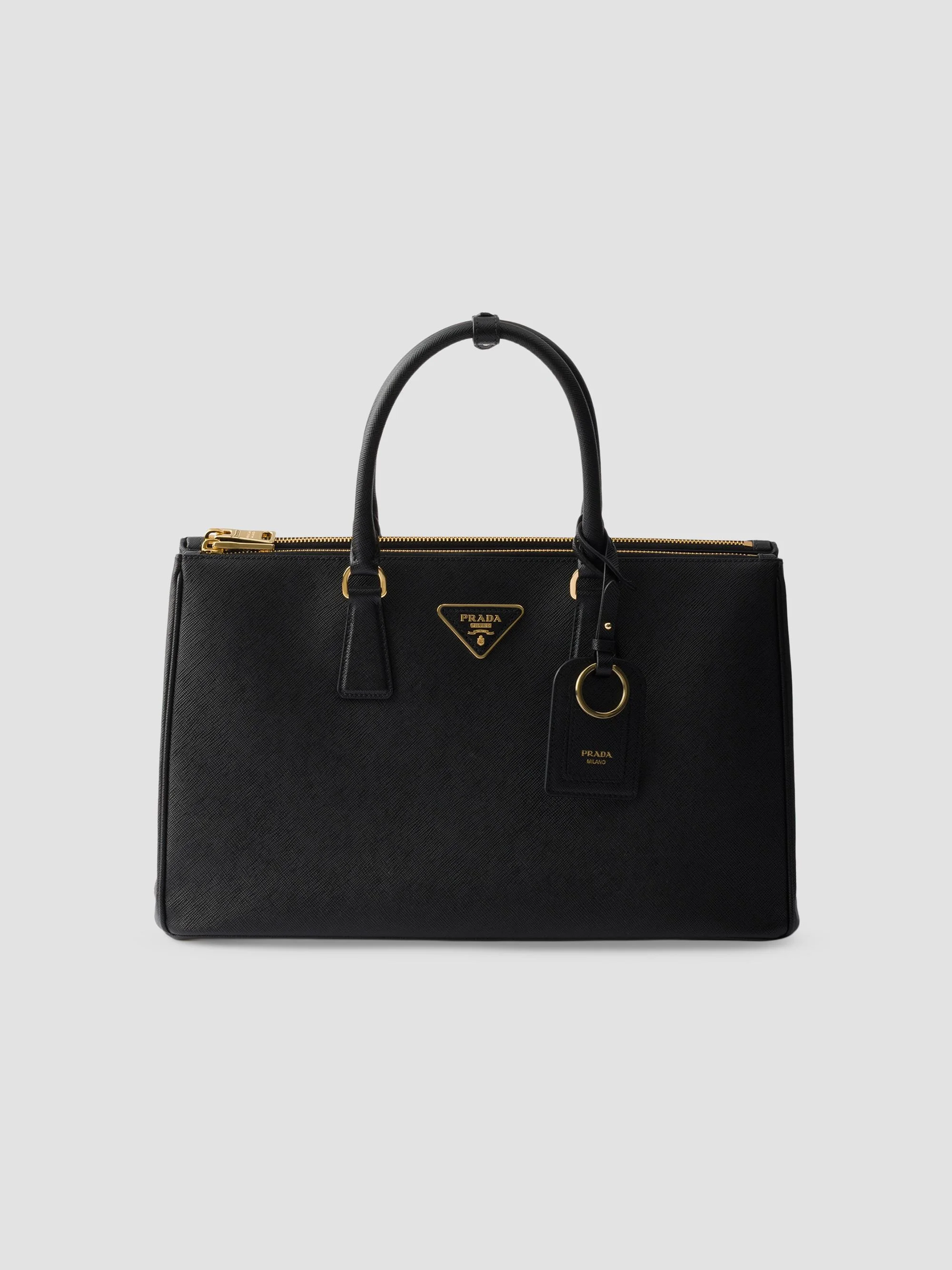 Women's Galleria Saffiano Leather Tote Bag - Black - 1