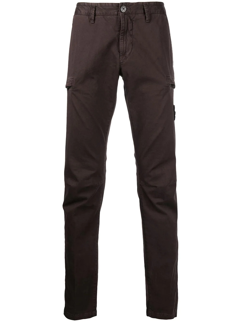 logo-patch straight-leg trousers - 1