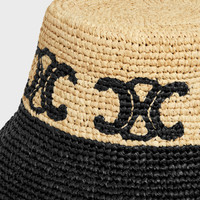 【CELINE】TRIOMPHE RAFFIA BUCKET HAT●AA0830S9103NA CELINE】TRIOMPHE RAFFIA BUCKET HAT○AA0830S9103NA TRIOMPHE