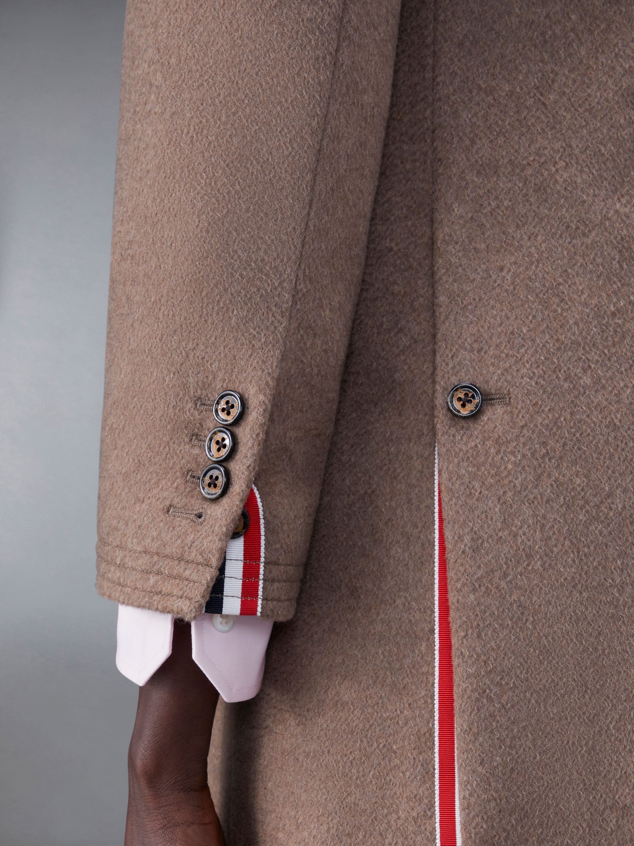Coat Weight Cashmere Melange High Armhole Chesterfield Overcoat - 6