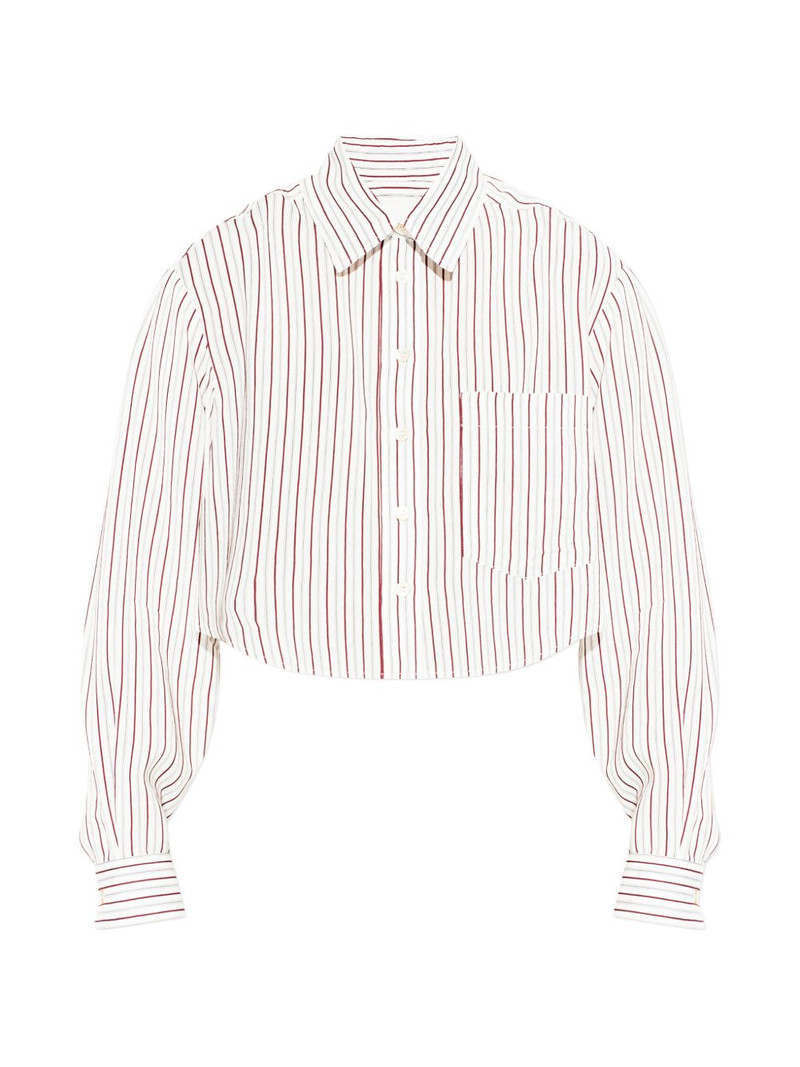 Fleora striped cropped shirt 1
