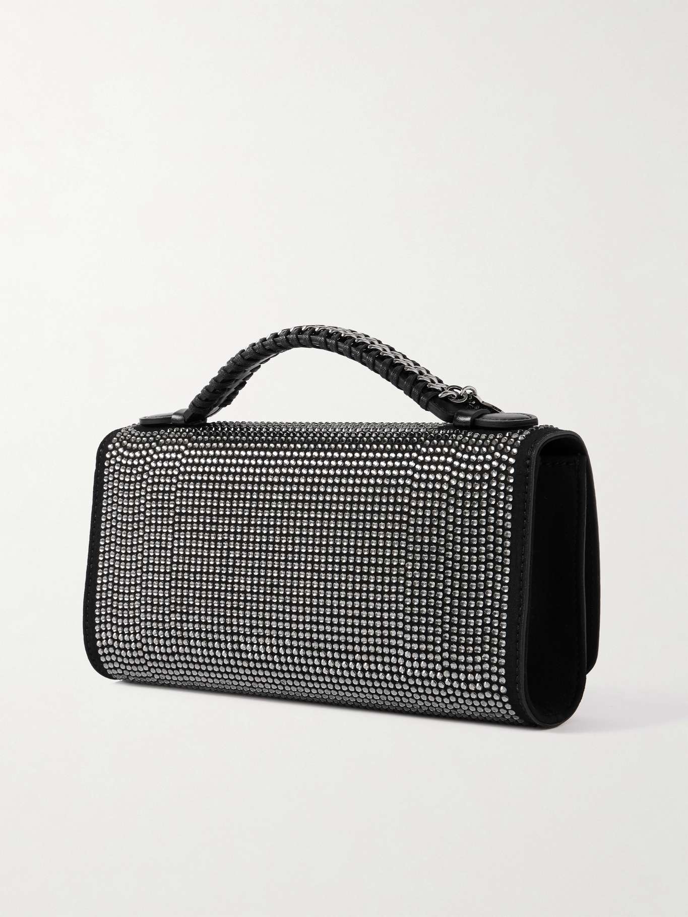 Falabella crystal-embellished clutch Black - 3