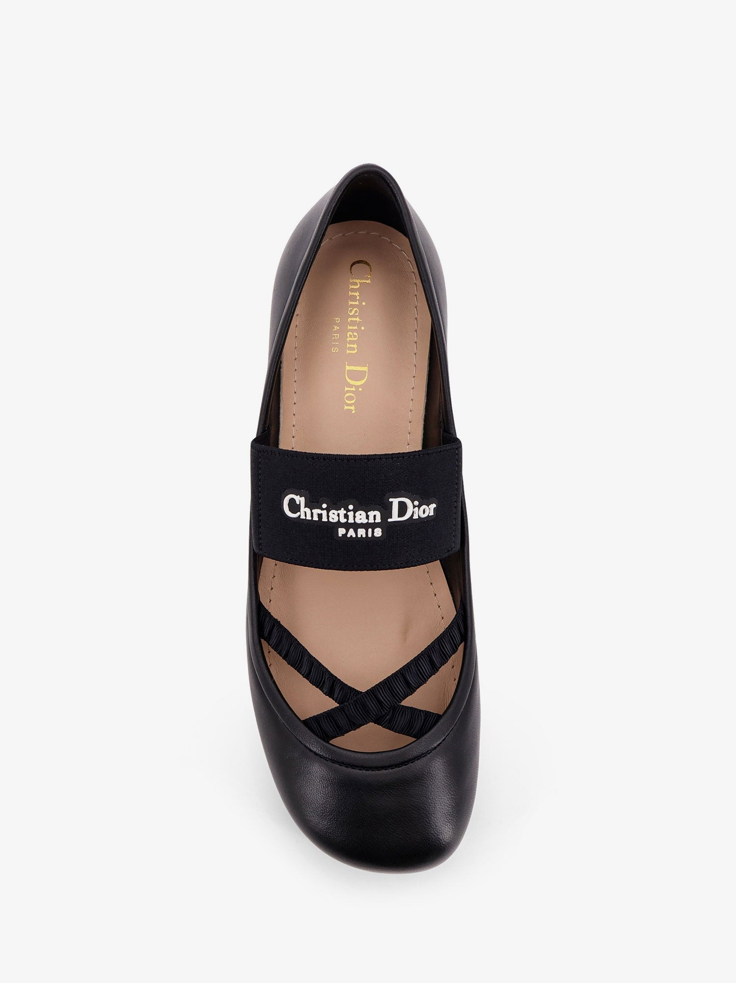 SHADE LEATHER BALLERINAS WITH ELASTIC BANDS - 4