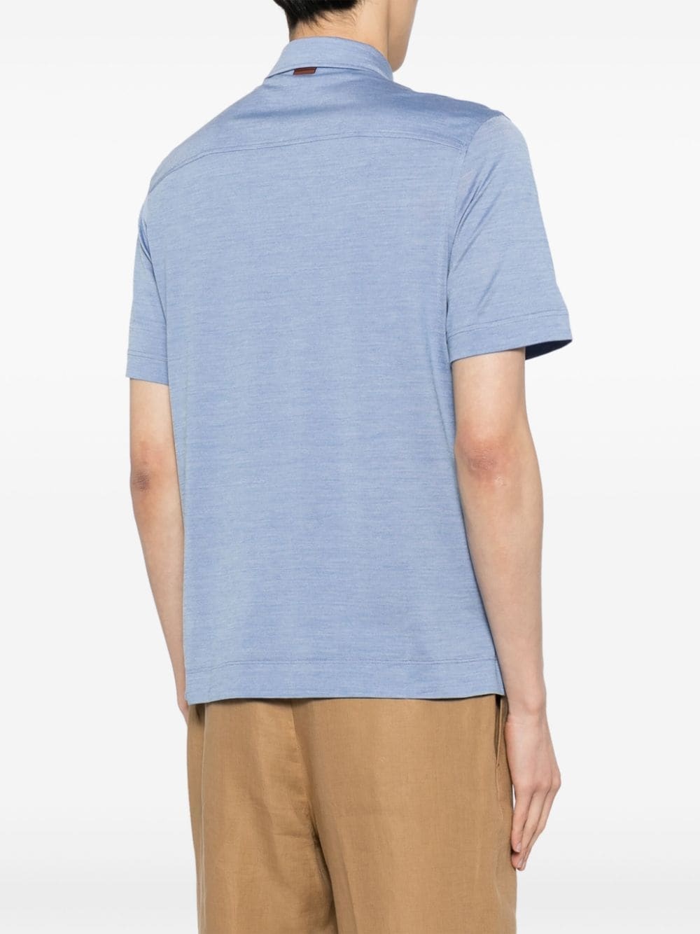 POLO-COLLAR COTTON-BLEND POLO SHIRT - 3