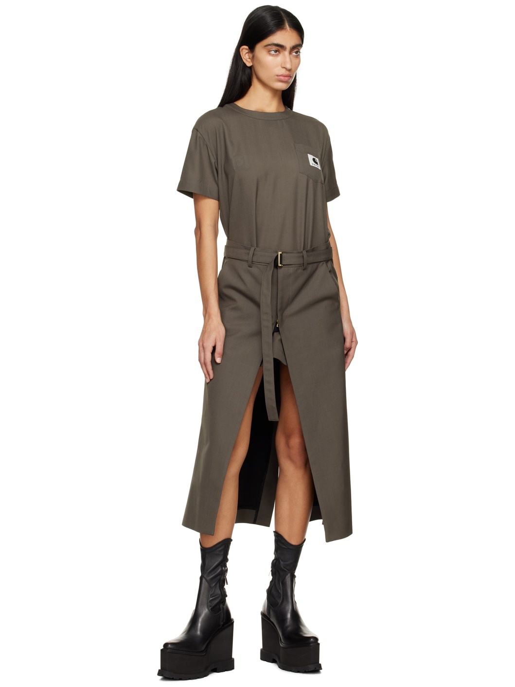 Taupe Carhartt WIP Edition Midi Dress - 4