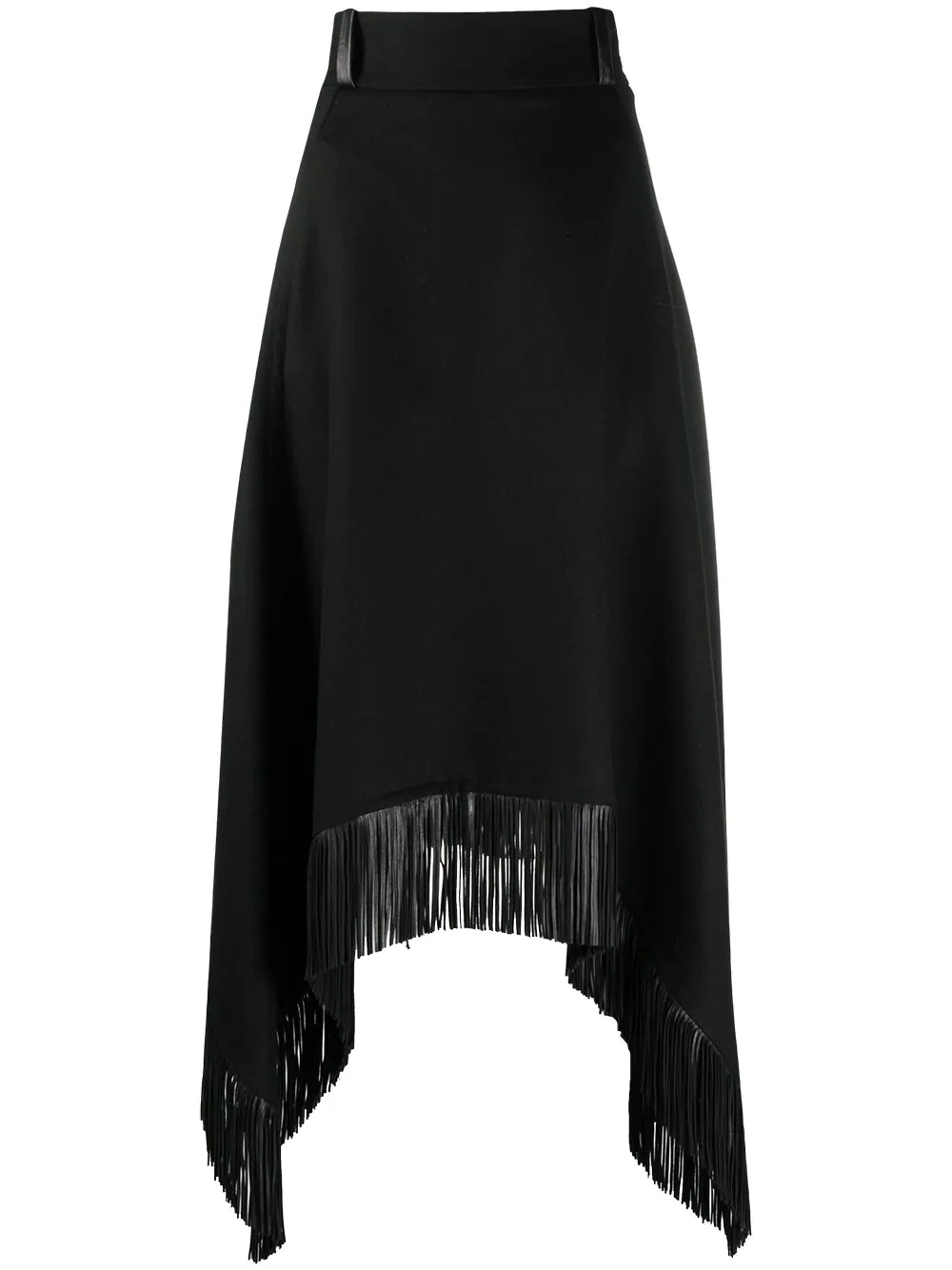 fringed handkerchief-hem skirt - 1