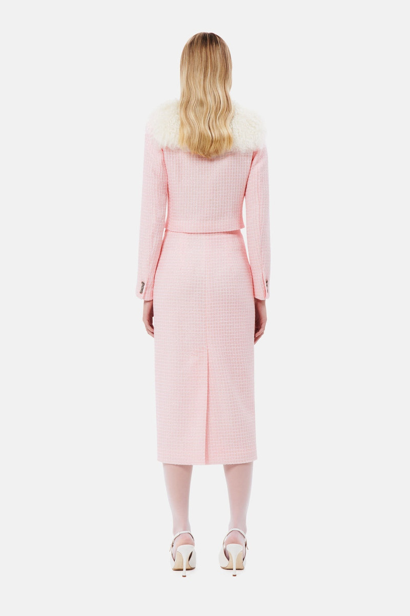 SEQUIN CHECKED TWEED MIDI SKIRT 5