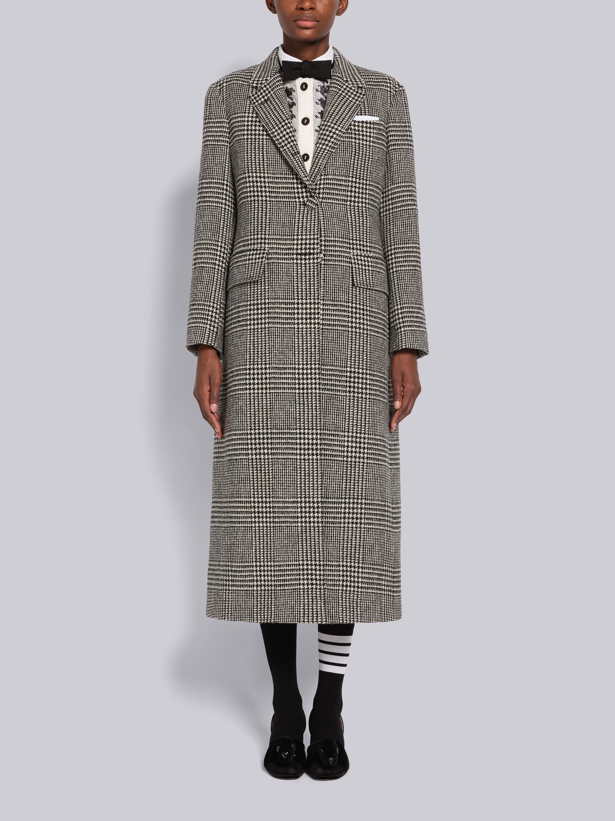 Prince Of Wales Back Tab Overcoat - 1