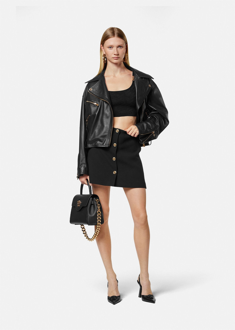 VERSACE La Greca Medusa Jacquard Crop Top outlook