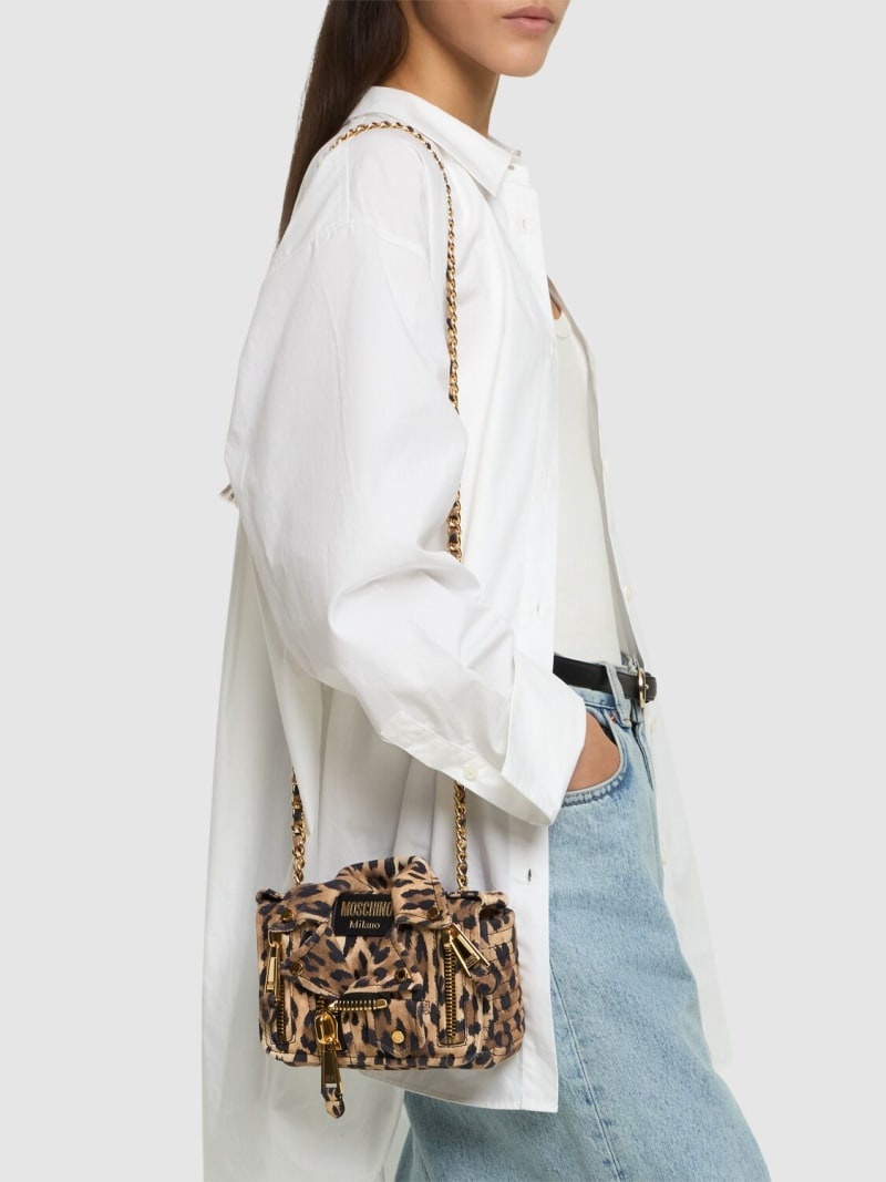 Biker printed suede shoulder bag - 2