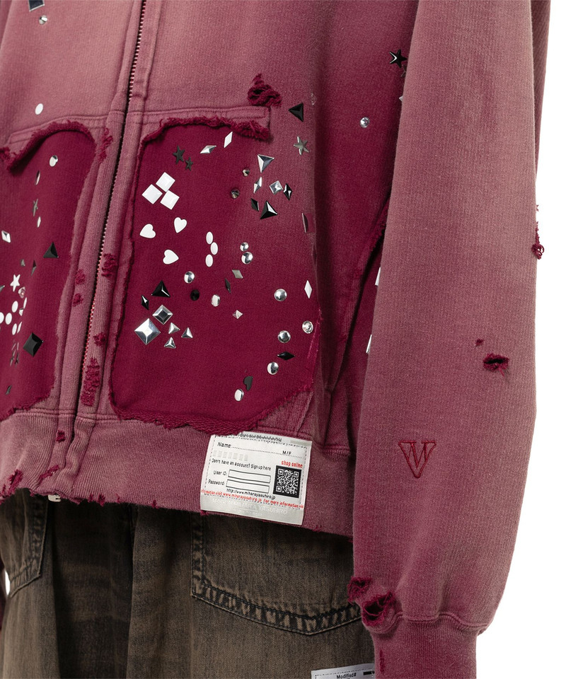 Sun Faded Like Embellished Zip-up Hoodie 23
