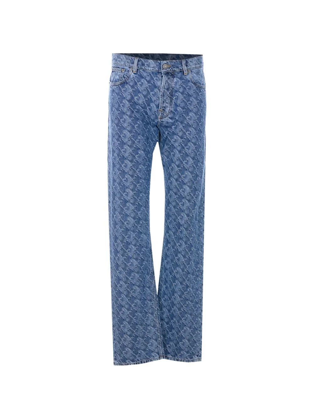 denim five-pocket trousers - 1
