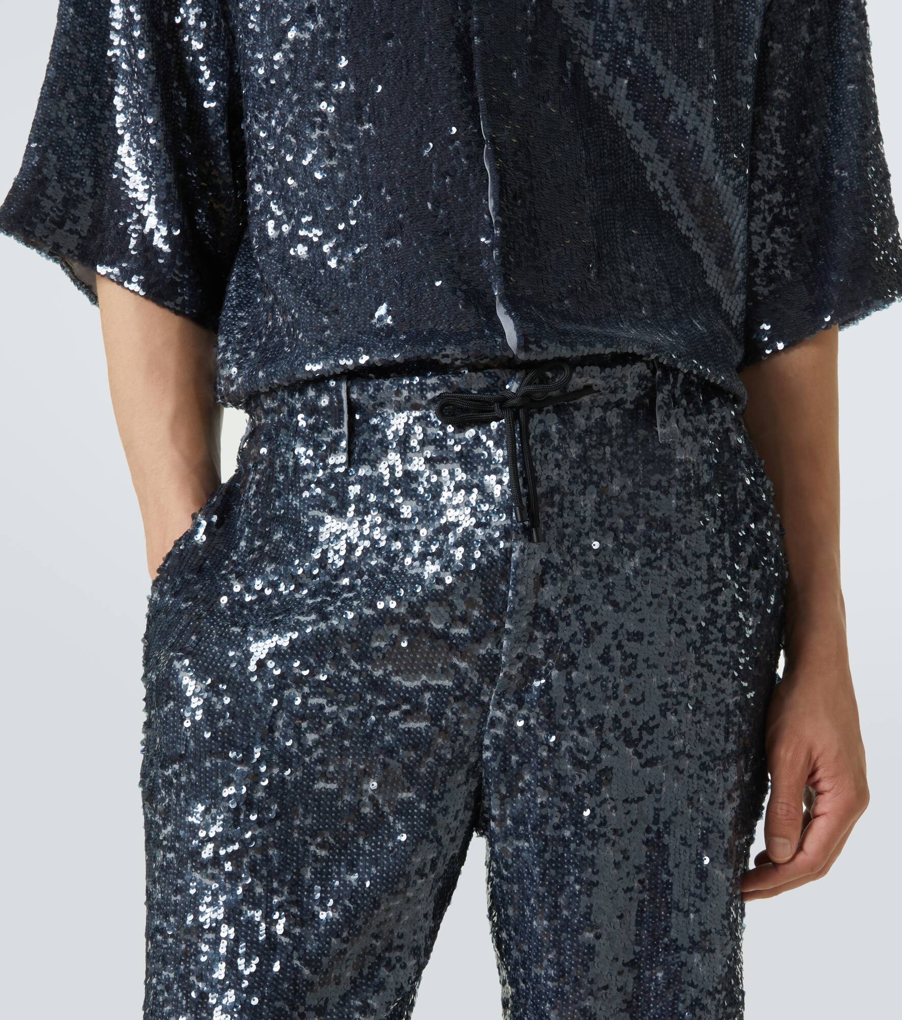 Sequined straight pants - 5