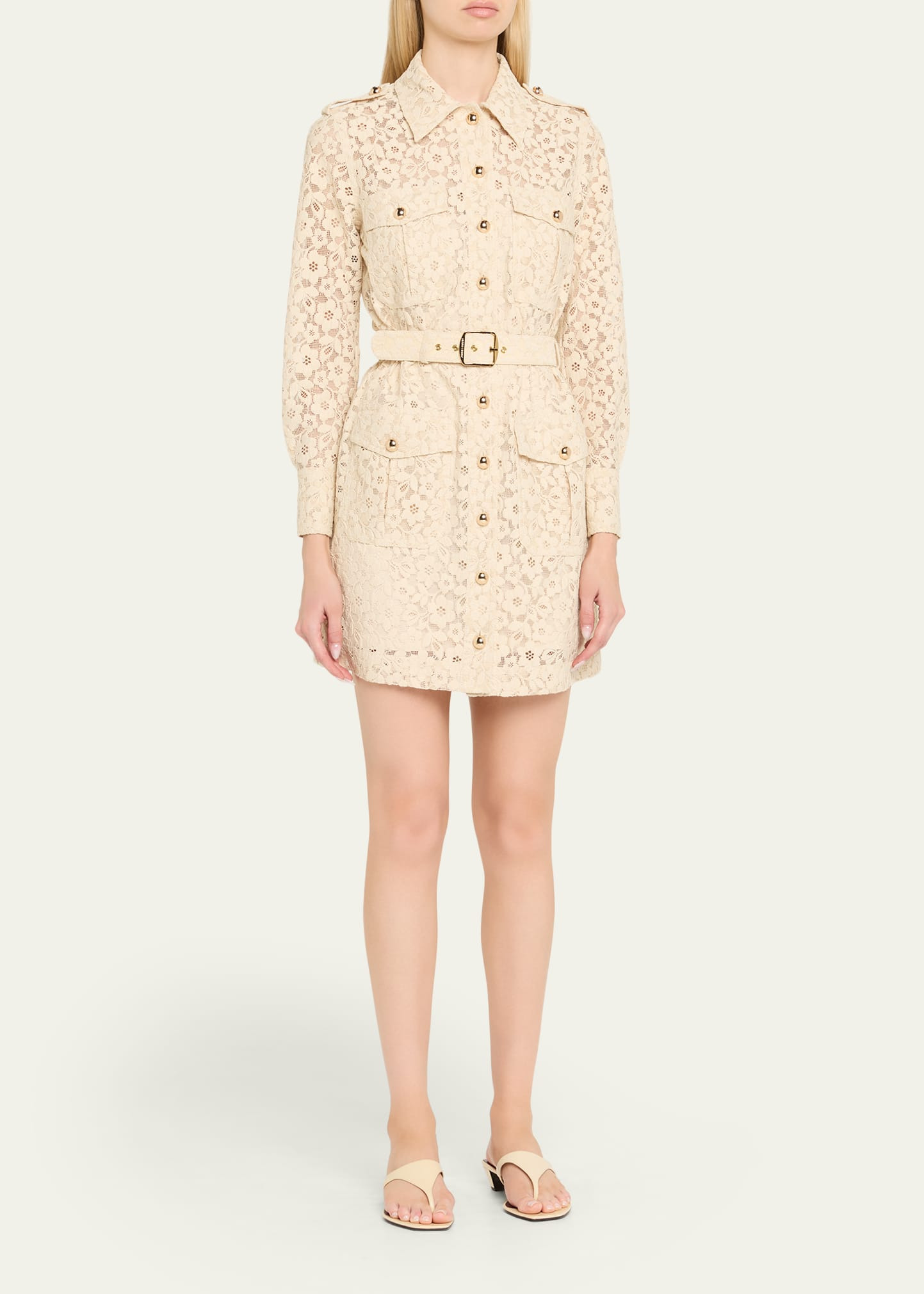 Lace Utility Shirtdress - 4