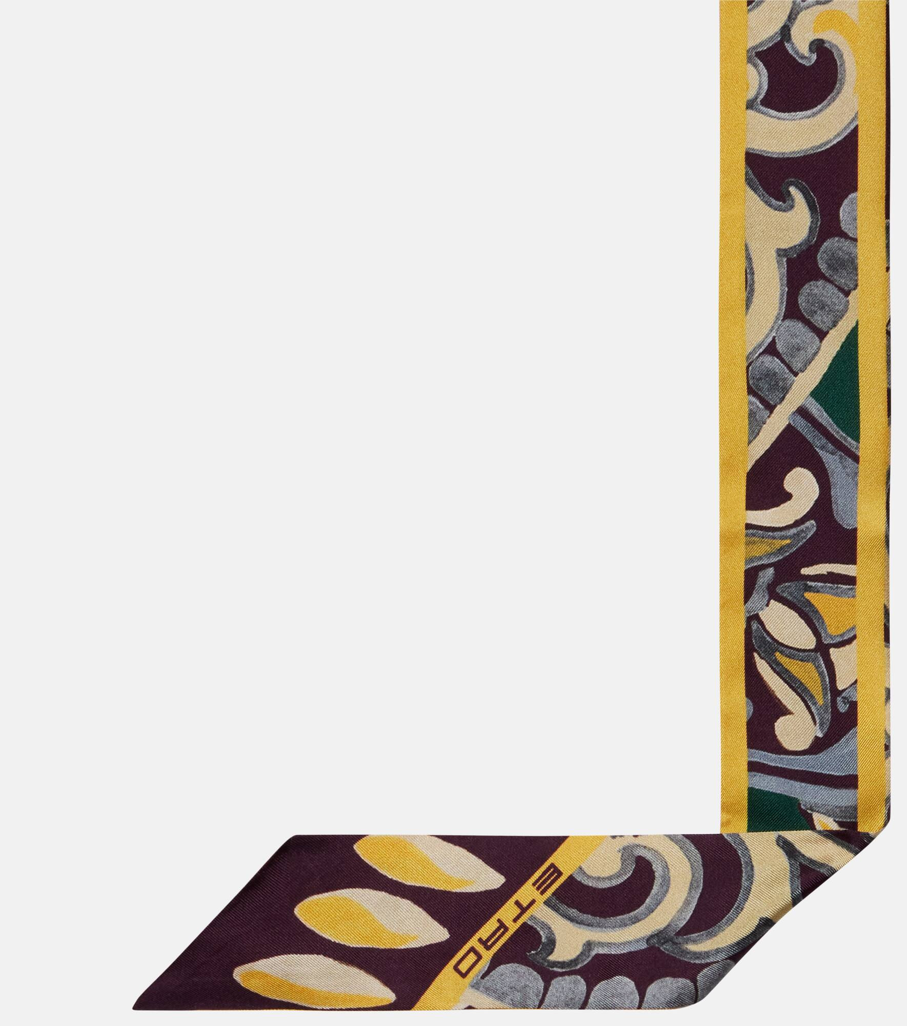 Printed silk twill scarf - 5