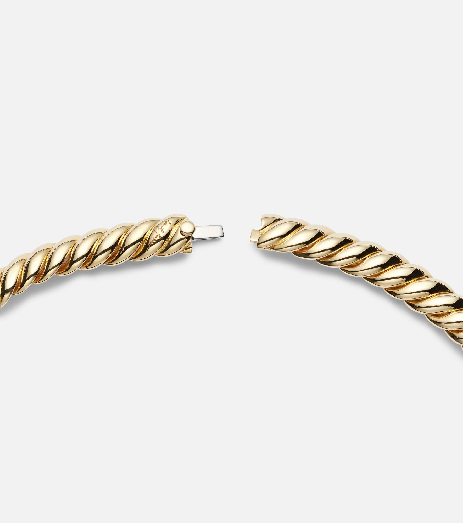 Sculpted Cable 18kt gold choker - 6
