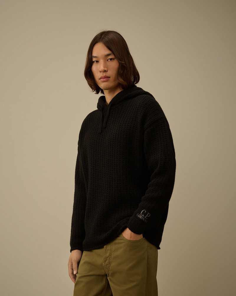 Lambswool GRS Boxy Hooded Sweater 3