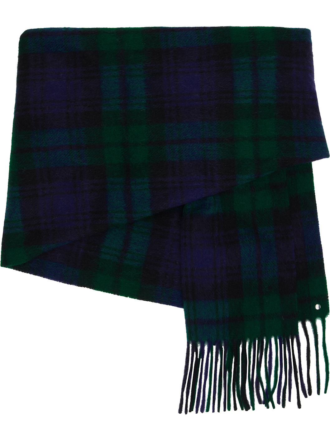 Navy & Green Draps Scarf - 2