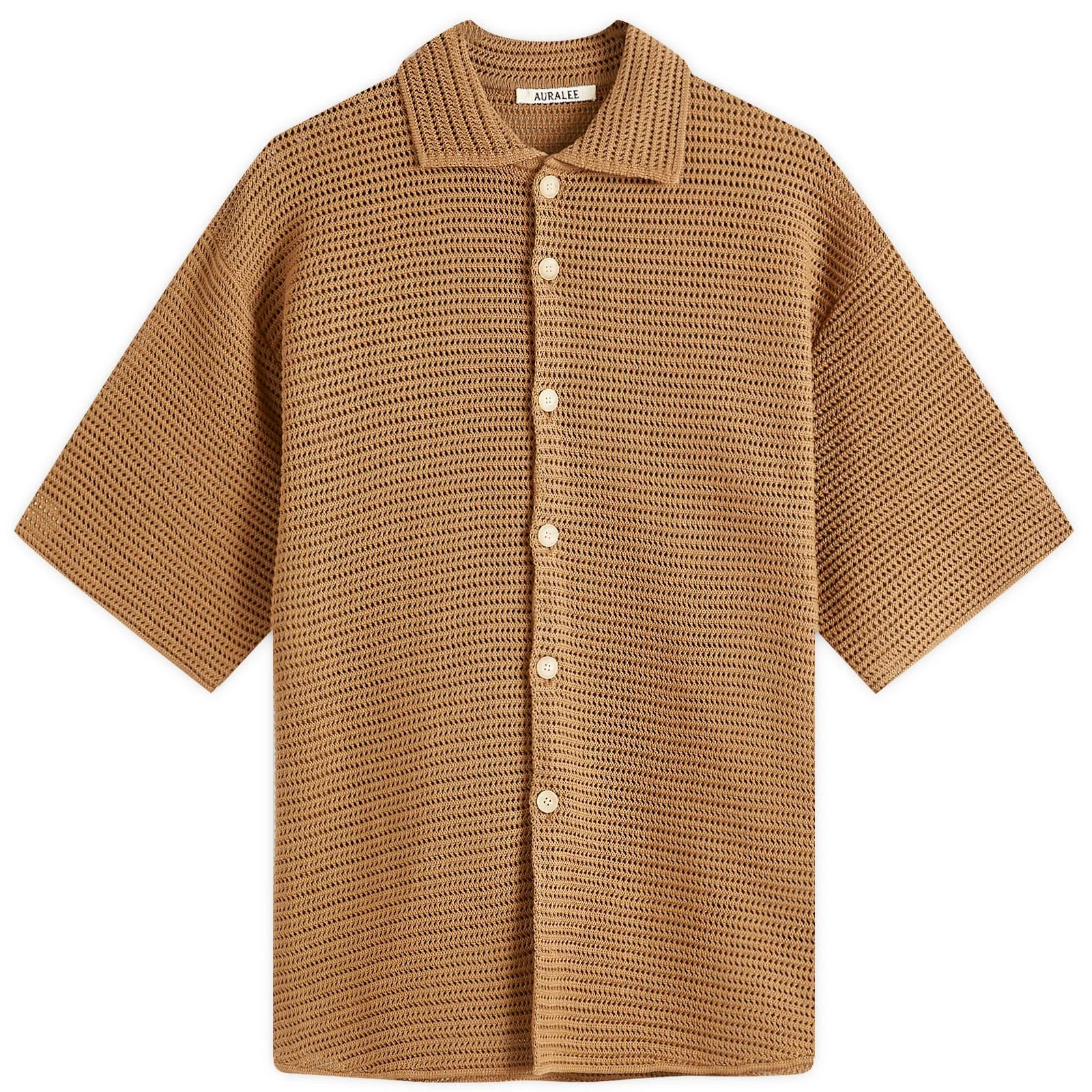 Auralee Cotton Mesh Knit Half Sleeved Shirt - 1