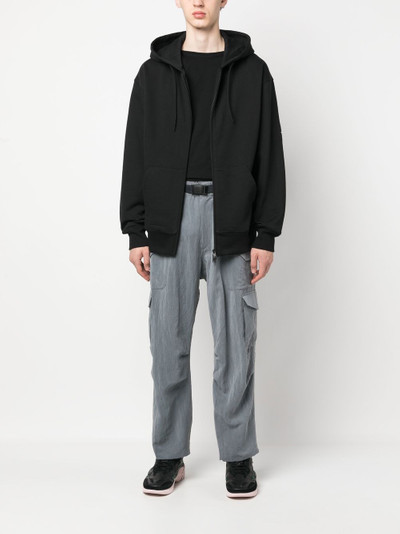 Y-3 front zip fastening hoodie outlook