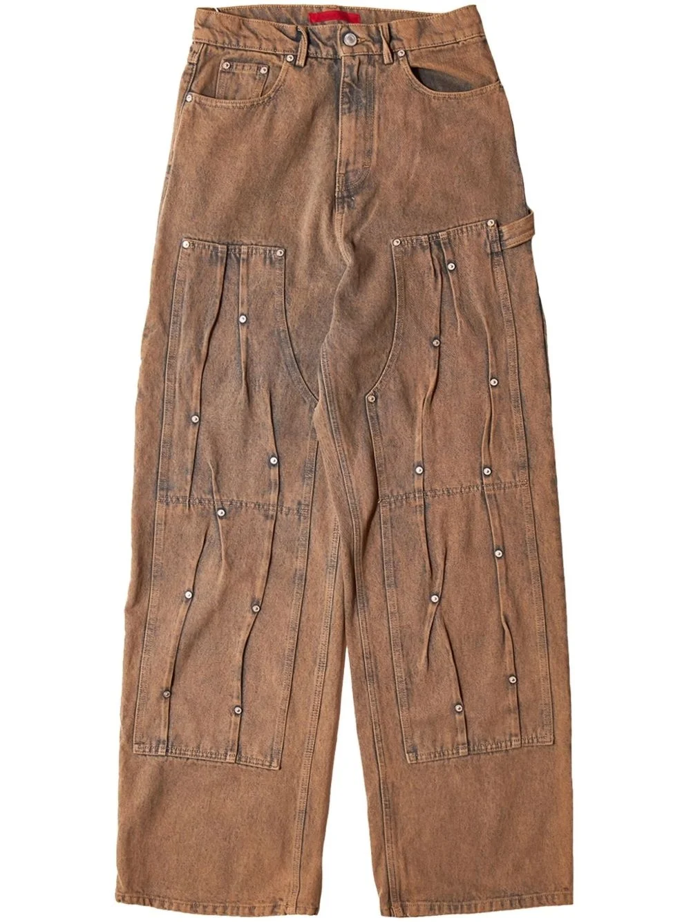 rivet-detailing jeans - 1