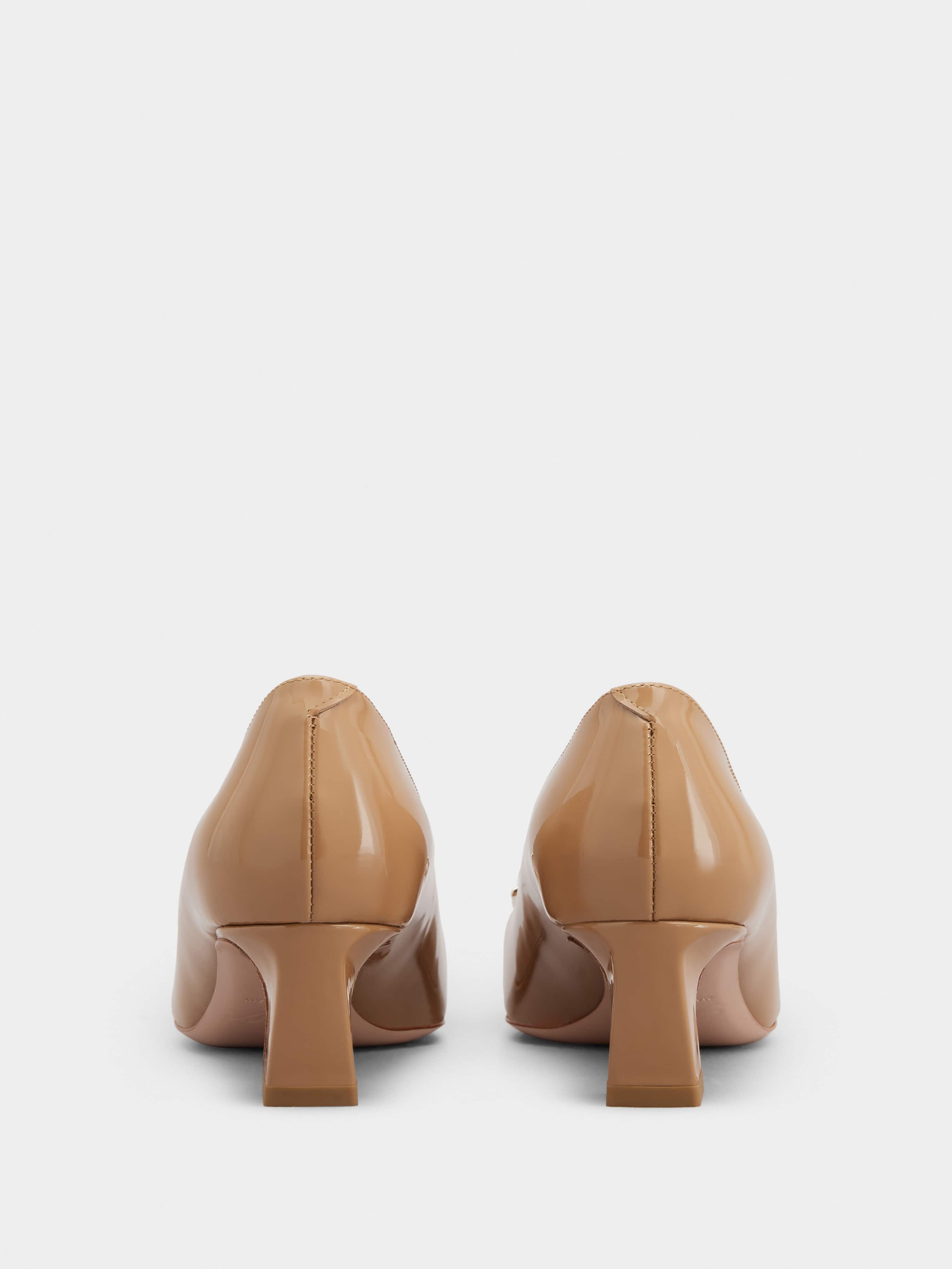 Trompette Metal Buckle Pumps in Patent Leather - 5
