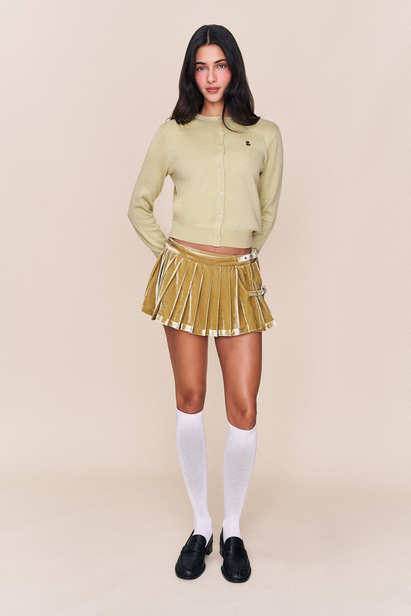GUIZIO RYLAN VELVET MINI SKIRT outlook